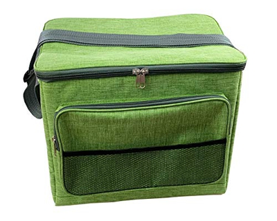 Idena 30194 - Borsa termica da 24 litri, ca. 34 x 24 x 30 cm, con tracolla, tasca anteriore e chiusura lampo, ideale per picnic, vacanze e campeggio