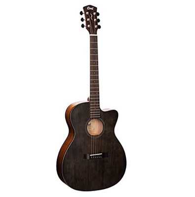 Cort - Chitarra western Core-OC SP, Open Pore Trans Black, Preamp, custodia