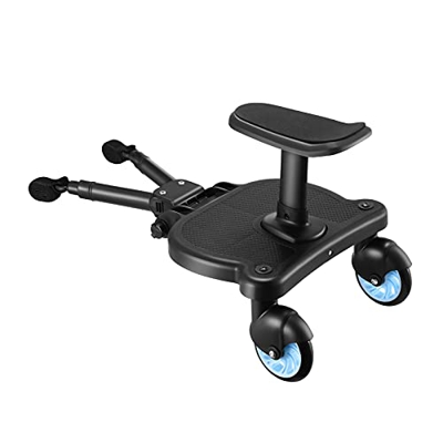 Scheda universale, 4 YANG Kiddy Board, con sedile in piedi, design stabile a due ruote, accessori per carrozzina