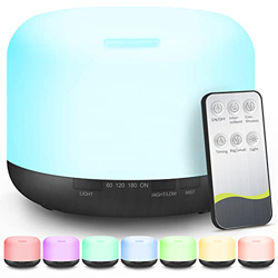 Diffusore Di Aromi, Umidificatore Ad Ultrasuoni Da 500 ML per Aromaterapia con Timer, Diffusore Di Aromi Telecomandato con Spegnimento Automatico e Lu precio