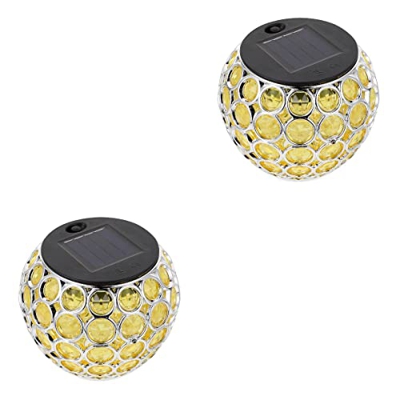 UKCOCO 2 Pz Lanterne Solari Giardino Luminoso LED Luce Decorativa Esterna retrò Vintage Lanterne Solari Lampada da Tavolo per Patio Cortile Decorazion