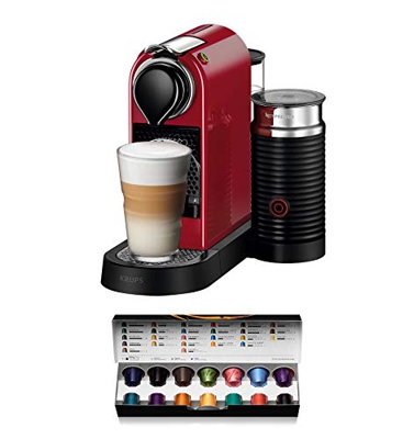 Nespresso XN7605 Citiz & Milk Macchina per Caffè Espresso di Krups, Ciliegio