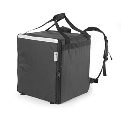 HENDI Zaino termico per il trasporto, borsa termica per pizza, per trasportare il cibo in bicicletta e moto, leggero, isolato, 410x400x470 mm, nero