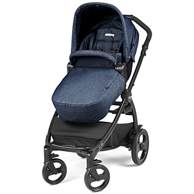 Peg Perego Passeggino con Seduta Reversibile, Copertina Estensibile, Unico Indigo, 10.5 kg
