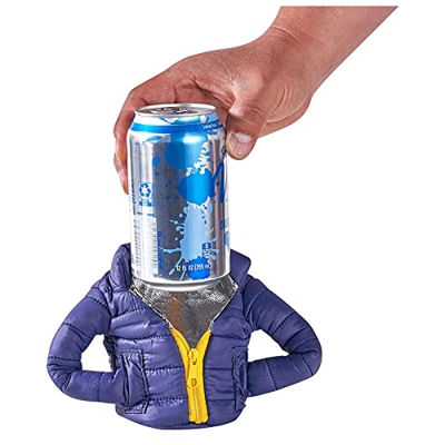 VSOPVOOS Giacca per bevande, isolata e refrigerante, 2 strati isolati per la birra, con maniche per tutte le lattine da 12 once