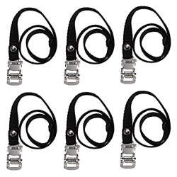 6 Pezzi Regolabile Bicicletta Cinghie Pedale, Piede Pedale Cinghie, Cinghie per Pedali Della Bicicletta Nero per Attrezzi Fissi Mountain Bike Bici da  en oferta