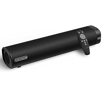 Soundbar, soundbar TOPVISION 2.0 canali per dispositivi TV, 3 modalità di equalizzazione, altoparlante wireless Bluetooth 5.0 da 50 W, mini soundbar p