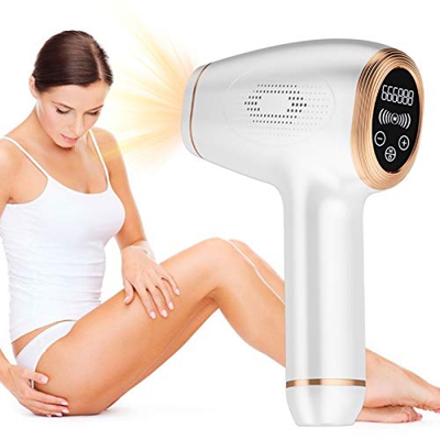 Epilatore a Luce Pulsata IPL, Sistema di Depilazione 990,000 Flash Impulsi di Luce Indolore Permanente Dispositivo di Rimozione con Schermo LCD, perfe