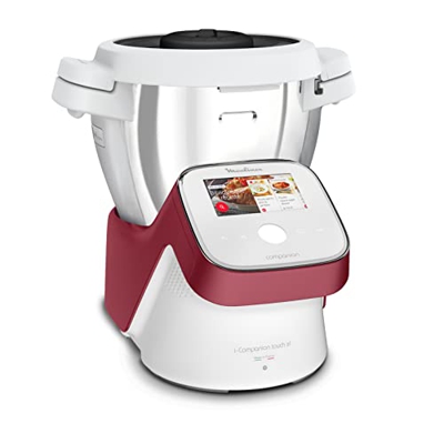 Moulinex HF9345 I-Companion Touch XL Robot da Cucina Multifunzione, 1550 W, 3L, da 30 a 150 °C, 14 Programmi Automatici, 5 Accessori Dedicati, Ricetta