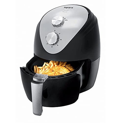 Improve IMPFR2502 Friggitrice ad aria 2,5L, termostato regolabile 80 - 200°C, non necessita di olio per friggere