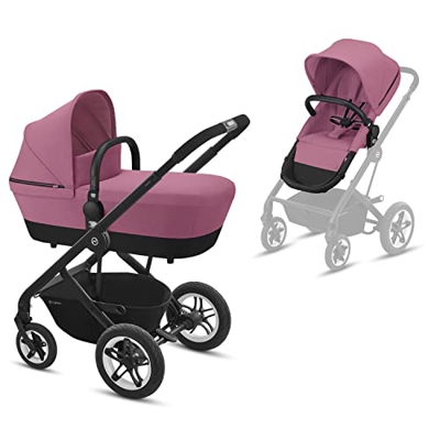 CYBEX Gold Talos S 2in1 Passeggino, Dalla nascita (con navicella) fino a 22 kg (circa 4 anni), Navicella convertibile in seduta da passeggino, Magnoli