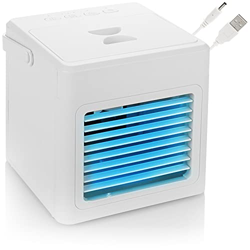 com-four® Mini raffrescatore d'Aria - Climatizzatore Portatile con connessione USB - Mini condizionatore a evaporazione con LED (Bianco - 1 Pezzo) características