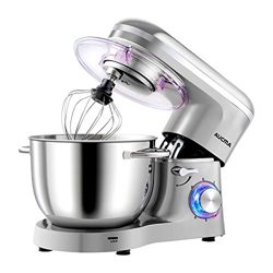 Aucma Impastatrice Planetaria da 6.2 Litri, Robot da Cucina a 6 Velocità con Ciotola in Acciaio Inossidabile,Mixer Grande capacità con Frusta, Gancio  precio