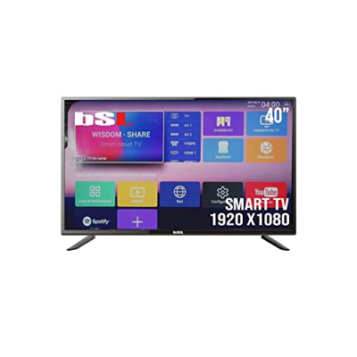 SMART TV 40 pollici BSL-402S | ANDROID 9.0 con WIFI | Sintonizzatore DVB-T2/C | 3 HDMI, 2 USB, RJ-45, VGA, CVBS, AUX L/R, RF, COASSIALE, CI+ | Risoluz