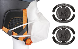 MAXEEZ® porta maschera casco da sci nero | ingegnosamente facile installazione sul cinturino del casco | Porta maschera per casco da sci 1 paio precio
