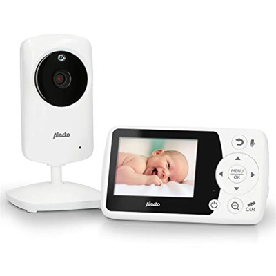 Alecto DVM-64 - Videocamera radio per bambini, 100% senza interferenze e private, con telecamera video orientabile, visione notturna, funzione interfo