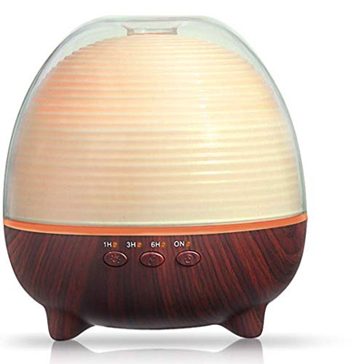 Diffusore di Aromi 400ml Diffusore Oli Essenziali Modalità di Sleep Umidificatore Ultrasonico Foschia Fredda LED 7 Colori Autospegnimento Timer Purifu