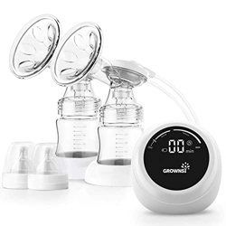 Tiralatte Elettrico di Doppia Mammella Allattamento al Seno Nessun Dolore Manopola Stepless Display LED HD, Forte Potenza di Aspirazione, Ricaricabile características