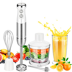Frullatore a Immersione 5 in 1, 800W 13-Speed Minipimer Mixer a Immersione, Acciao Inossidabile Frusta Elettrica Tritatutto con Turbo precio