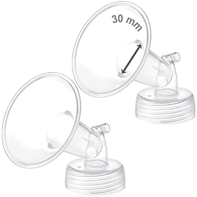 2 x 30 mm Maymom Parti per pompa a collo largo per Spectra S1/S2, con flangia a collo largo; non originali; ricambio per Spectra-Shield (flangia Spect