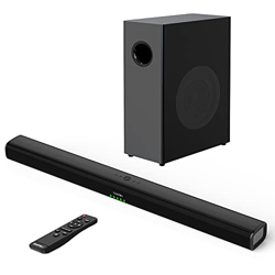 Soundbar con subwoofer per TV, altoparlante TV 2.1 canali Surround Sound 100 W 36 pollici Bluetooth 5.0 Supporta ottico, coxiale e AUX cavo per sistem precio