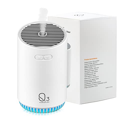 CEVILLAE Umidificatore Bambini, 3 in 1 Diffusore Di Oli Essenziali E Umidificatore Ultrasuoni Luce Notturna A LED Con 7 Colori, Wireless, 320ml, Silen