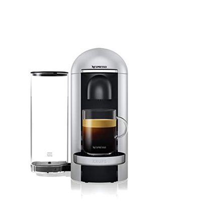 Krups Vertuo Plus silver Macchina per espresso Nespresso Macchina da caffè caffè espresso 5 misure tazzine 1,8L Capsule caffè Espresso YYY4152FD