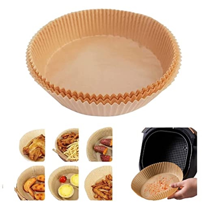 Fodere per forno in carta rotonda, Carta Pergamena Per Friggitrice Ad Aria, Carta Forno per Friggitrice ad Aria, Air Fryer Parchment Paper Liners, Fod