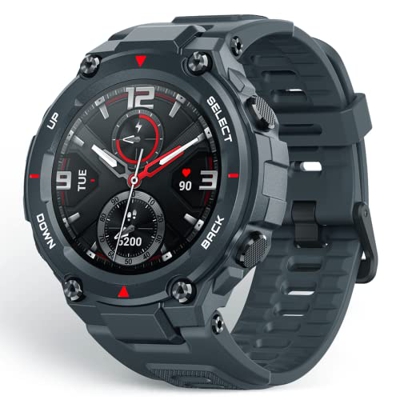 Amazfit T-Rex Grey, Smartwatch Unisex-Adult, Grigio, Round