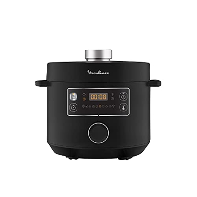 Moulinex CE7548 Turbo Cuisine Multicooker Veloce, 5 Litri, Pentola a Pressione Elettrica, Robot da Cucina Multifunzione con Tecnologia Spherical Bowl,