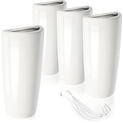 com-four® 4X umidificatore d'Aria Riscaldamento - umidificatore Aria radiatore Conico - evaporatore Acqua di Riscaldamento in Ceramica (Bianco - Conic