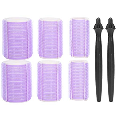 Fringe Curler - Bang Curler per capelli ricci, autoadesivi, 2 in 1, per uso professionale Barber Shop Salon Home (viola)