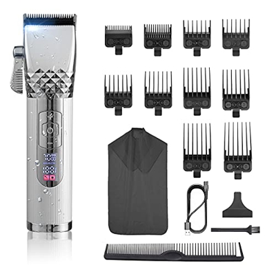 BOUNDAIR Tagliacapelli Uomo Professionale Regolabarba Elettrico Trimmer Precisione Regolatore USB Ricaricabile Impermeabile Portatile Rasabarba Elettr