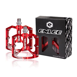 Pedali Flat DU Bearing,SUFUL Pedali Bici Mtb CNC Alluminio,9/18 Pollici Antiossidante ,Ultra-leggero, Antiscivolo Pedali (Rosso) en oferta