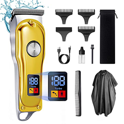 Tagliacapelli Uomo Professionale Macchinetta per Capelli Senza Fili Tagliacapelli Regolabarba Uomo Rasoio Elettrico Uomo Capelli Display LCD Tagliacap precio