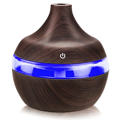 300ml Diffusore di Oli Essenziali, HyAdierTech Mini Umidificatore ad Ultrasuoni per Oli Essenziali, Diffusore Ambiente Oli Essenziali, Diffusore di Ar