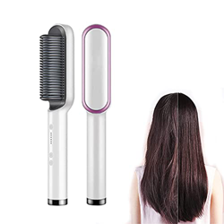 kkkl 2021 New Magic Comb Anion Hair Straightener Hair Culer, Anti-Scald Hair Straightener And Curler 2-in-1, 25s Fast Heating Ceramic Electric Hair St en oferta