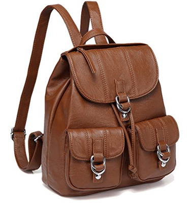 VASCHY Zaino Donna, Zaino Pelle Donna Zainetto Donna Vintage Zainetto Ragazza Borsa Donna Casual Borse a Zainetto per Scuola Viaggio Lavoro Shopping（M