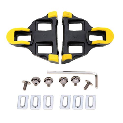 CoURTerzsl - Set di tacchetti autobloccanti per bici da strada, per Shimano, giallo e nero.