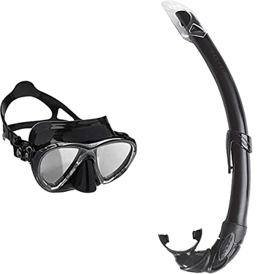 Cressi Big Eyes Evolution, Maschera Subacquea di Alta qualit&Agrave & Mexico, Tubo Snorkel per Immersioni, Apnea, Snorkeling Unisex Adulto, Nero, Unic