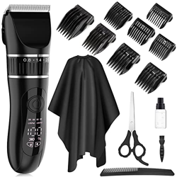 Tagliacapelli da uomo, 16 tagliacapelli cordless per taglio di capelli, rasoio da barba da uomo, in ceramica, ricaricabile tramite USB, per uomini e b en oferta