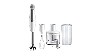 Braun MultiQuick 7 MQ7035I, 1000W, Frullatore Immersione, Tecnologia Splash Control, Parti Lavabili Lavastoviglie, Bicchiere Plastica senza BPA 600ml,