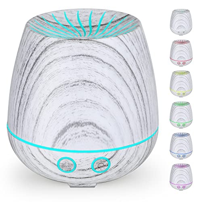 GeeRic Diffusore di Oli Essenziali Piccolo,120ML USB Diffusore di Aromi con 7 Colori LED Mini Diffusore Aromaterapia Umidificatore Ultrasuoni Umidific