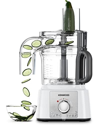 Kenwood Robot da Cucina MultiPro Express FDP65.820SI con Ampia Gamma di Accessori, Ciotola di Capacità 3 L, Potenza 1000 W, 2 Velocità Più Pulse, Arge