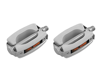 Onogal 3445bl - Pedali per bicicletta classica, stile vintage, blocco di gomma, colore: bianco