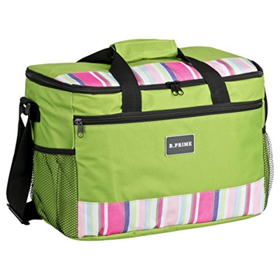 B.PRIME Borsa Termica 20L Classic - Verde - 36 x 26 x 22 cm - Borsa Isolante I Borsa Termica I Borsa da Picnic I Borsa frigo I Borsa da Campeggio I Pi