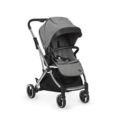 Innovaciones Ms 21414 – Passeggino grande, con cappottina estensibile, pieghevole e compatto, unisex, grigio