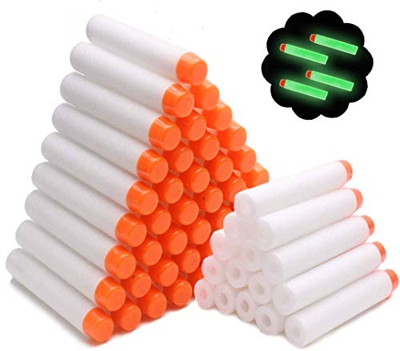 Airlab 100 Pezzi di Proiettili Glow-in-The-Dark per Nerf Dart Accessorio, Dardi Fluorescente per N-Strike Elite, Ricarica di Munizioni Glow Pallottole