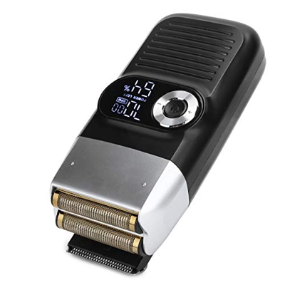 Rasoio elettrico a lamina Testa calva Barba Trimmer USB Ricaricabile Rasoio calvo Testa di lavaggio Tagliacapelli elettrico calvo LCD Baffi Rasoio per