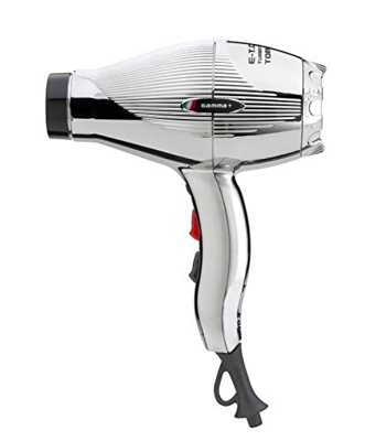 GAMMAPIU’ Asciugacapelli Professionale E-T.C. Light Premium Cromo, Phon per Capelli Leggero (430gr), Phon Professionale Compatto, solo 18,5 cm, Grigli